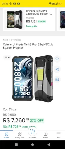 Smartphone tank 3 pró indestrutível