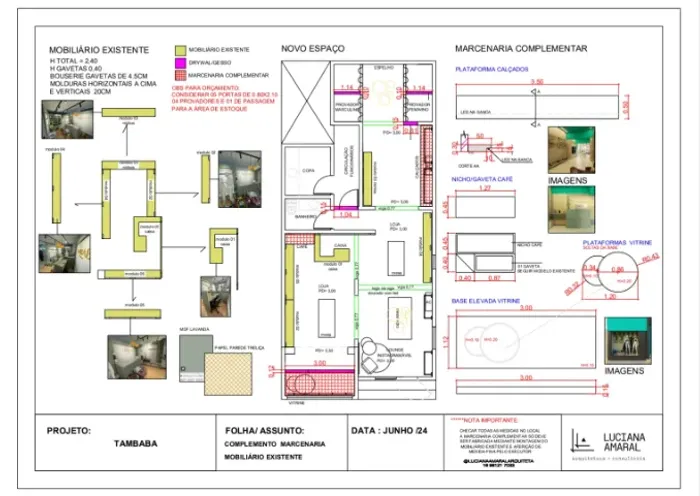 Lote / Móveis de Marcenaria para Loja Comercial (MDF de Alta Qualidade)