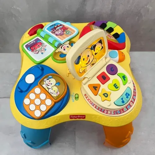 Mesa de Atividades Bilíngue Fisher Price - Português e Inglês - Educativa e Musical 
