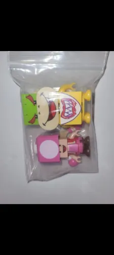 Kit c 2 personagens Super Mário novos e originais Lego (Cogumelo rosa+ Bawzer 6,5cm)