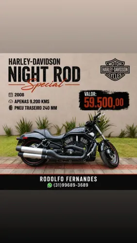 Harley Davidson Night road 2008 com 9 mil kms
