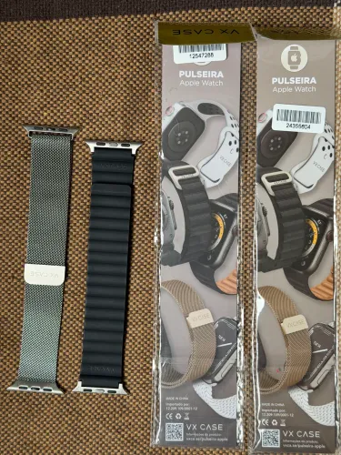 Pulseiras para Apple Watch Magnetic e Metal Milanês VX Case 42/44/45/49mm