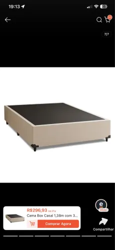 Base cama de casal box