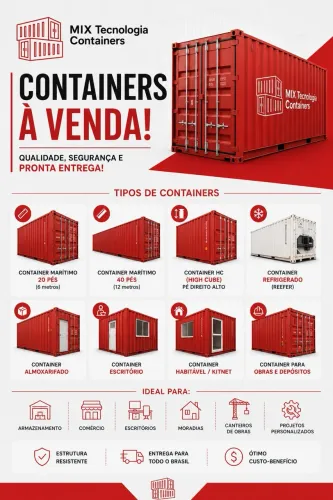 ? MIX Tecnologia Containers | Venda e Locação | ? WhatsApp *