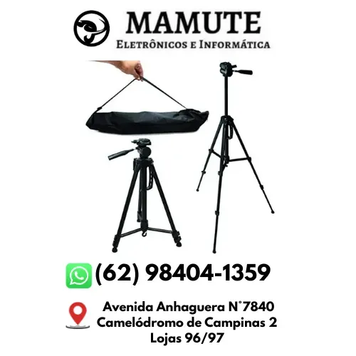 Tripé de Alumínio Profissional 1.5M com Suporte para Câmera Fotográfica e Celular