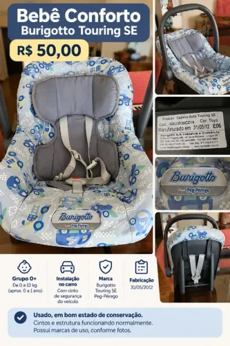 Bebê Conforto Burigotto Touring SE