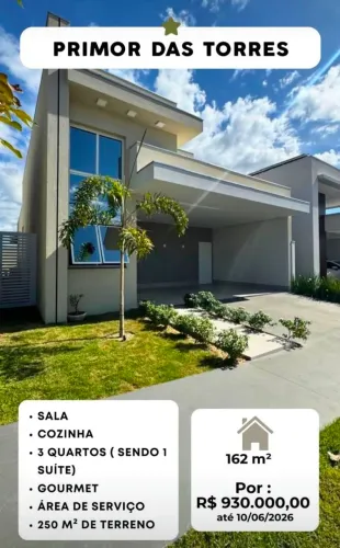 Casa terrea condominio primor das torres oportunidade única