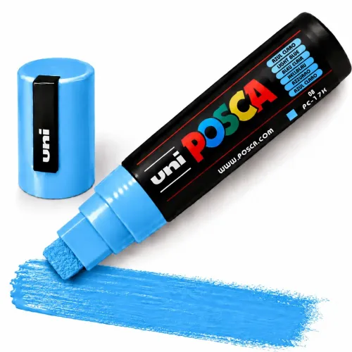 CANETA POSCA PC-17K COR 08 AZUL CLARO PONTA EXTRA LARGA