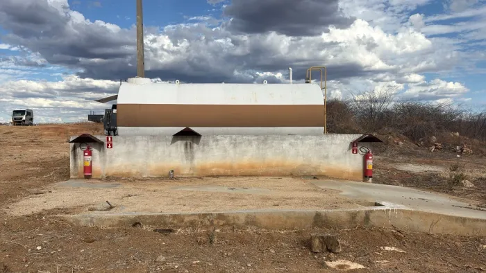 Tanque aéreo estacionário para combustível 15.000L com bomba e bico