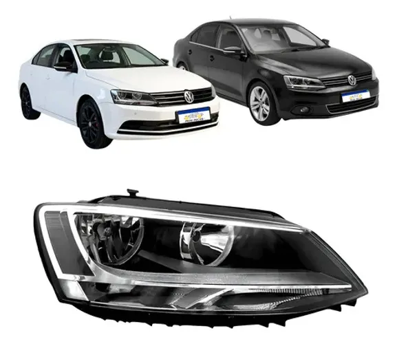 Farol Volkswagen Jetta 2011 A 2016 Foco Duplo Mascara Negra Direito/passageiro
