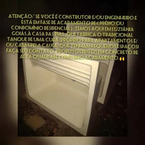 Fábrica de pias, tanques, bancadas e cubas de concreto, com retirada em Luziânia Goiás.