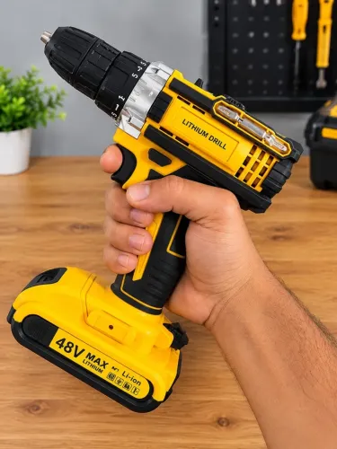 ?OFERTA DA SEMANA!? Kit Completo - Parafusadeira e Furadeira com 2 Baterias 48V e Maleta