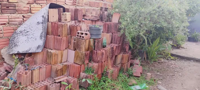 Tijolos de barro vermelho