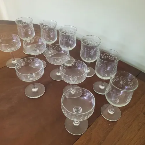Taças vintage de cristal 12 unidades