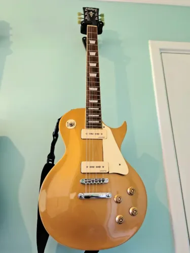 Guitarra Les Paul Vintage V100 Goldtop 2013 (Captadores P90) - Impecável! - NÃO TROCO!