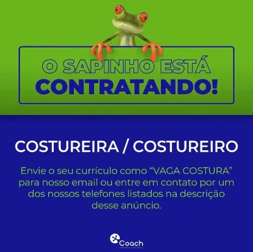 Vaga para Costureira(o) - CLT