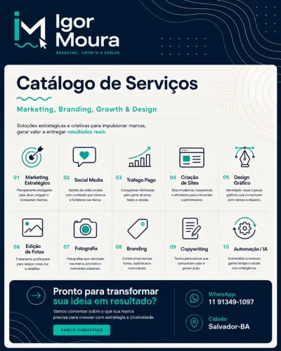 Marketing Digital, Design, Sites e Tráfego Pago | Salvador e Online
