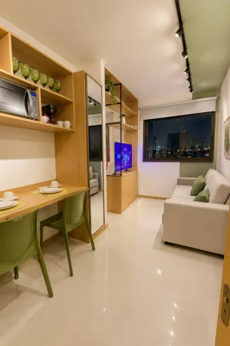 Quarto e sala no House Ondina, 1 Quarto, 23 m² OPORTUNIDADE PRONTO R$410.0