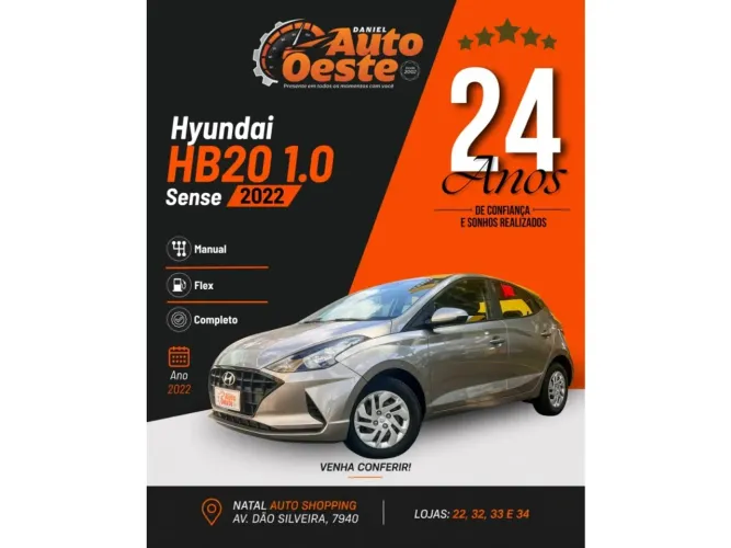 Hyundai HB20 Sense 1.0 Flex 12V MEC 2022