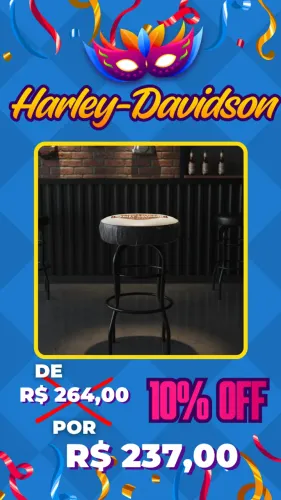 Banqueta Giratória Harley-Davidson - Exclusividade e Estilo sobre Rodas