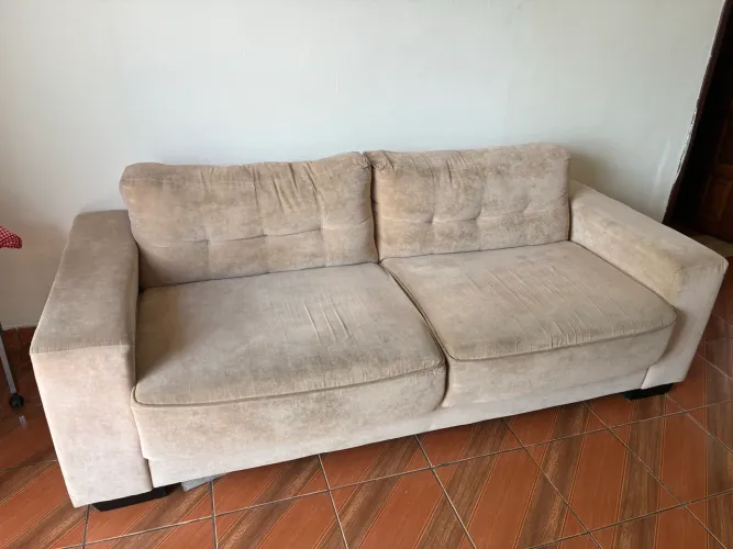Sofá 4 lugares mola ensacada - usado