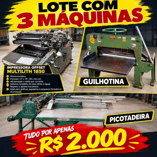 Multilith 1850/ picotadeira/guilhotina