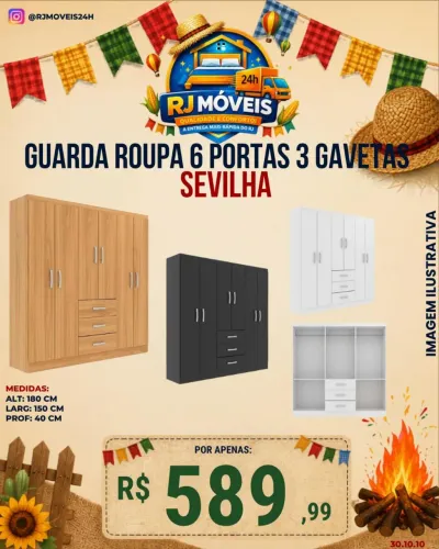 Guarda roupas em promoção 
