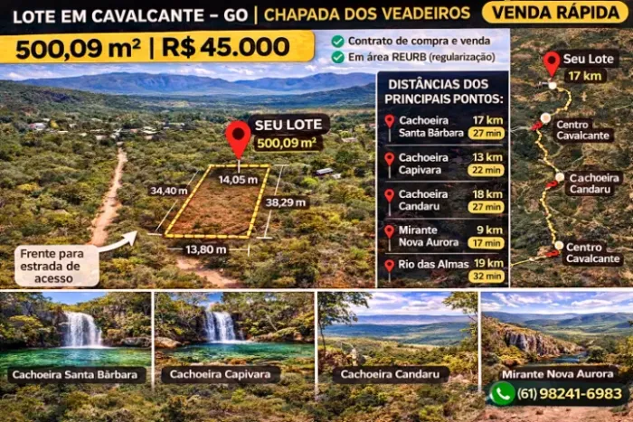 OPORTUNIDADE UNICA NA CHAPADA DOS VEADEIROS!!! 