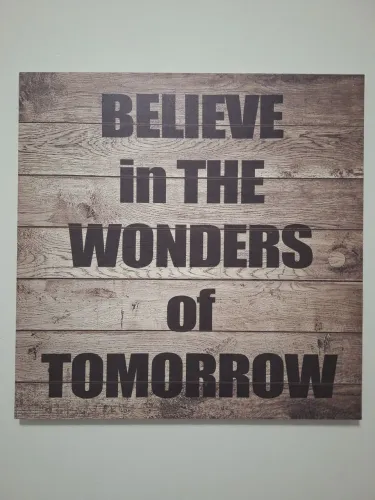 Quadro Decorativo em Tela - Believe in the Wonders of Tomorrow