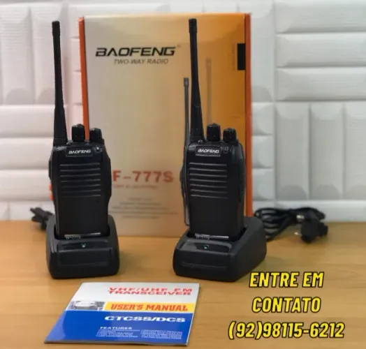 Rádio Comunicador Baofeng BF-777S Kit 2 Rádios, fones e acessórios ( Promoção )