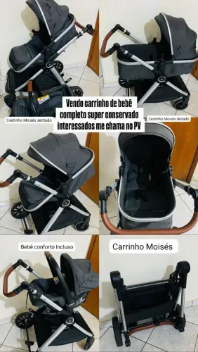 Carrinho de Bebê Moisés semi novo