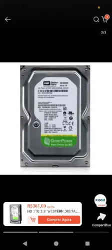 Vendo dois HDs Sata novos de 500gigas cada