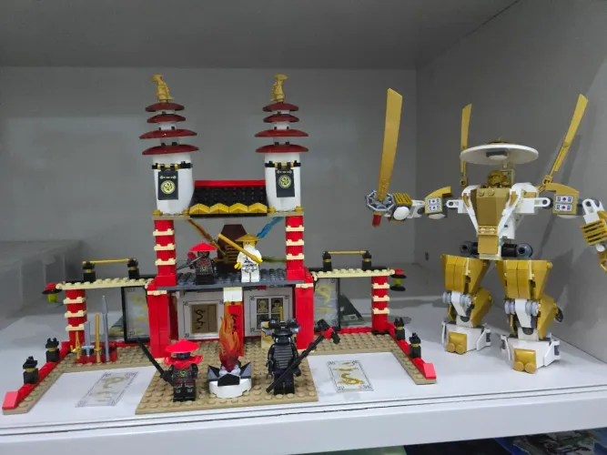 Lego ninjago com 5 bonecos usado
