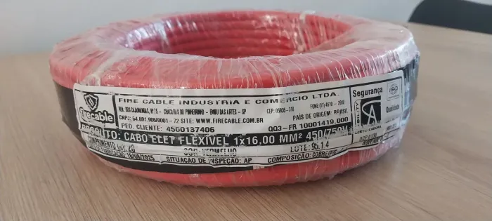 CABO FLEXÍVEL 16mm ROLO DE 20metros