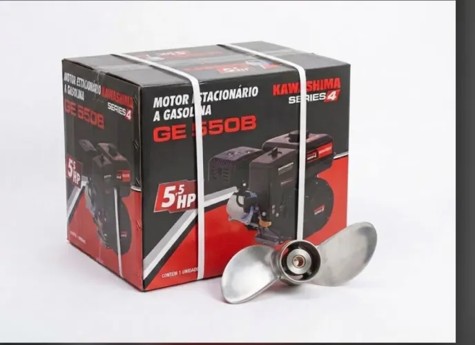 Motor Estacionário Kawashima GE 550B 5,5 HP (Novo na caixa) + Kit Rabeta Completo!