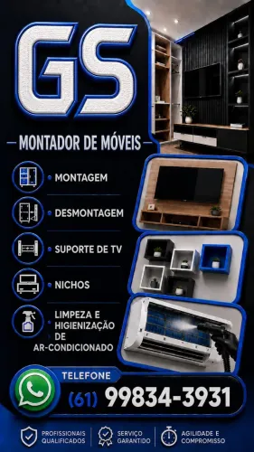 Montador de móveis  higienização de ar-condicionado 
