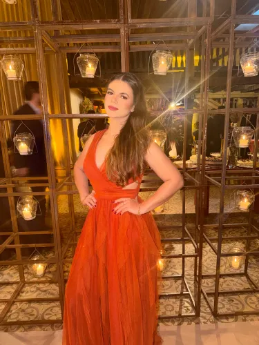 Vestido de FestaTerracota, tamanho Unico