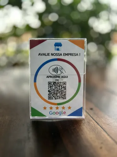 Placa NFC + QR CODE - Google, Instagram, Pagamentos e cardápios digital