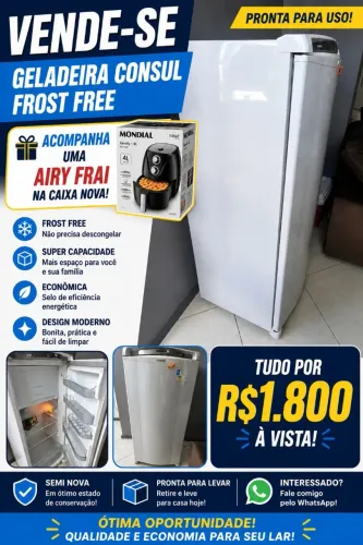 Geladeira Consul 250 l + Ar Fry Nova . Por apenas 1800