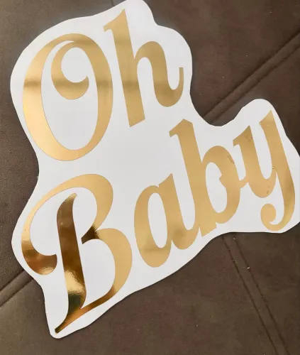 Decoração para chá de bebê placa oh baby