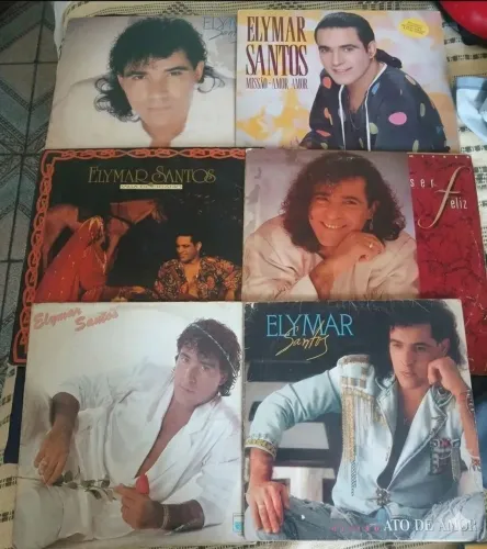 6 Discos de vinil lp Elimar Santos