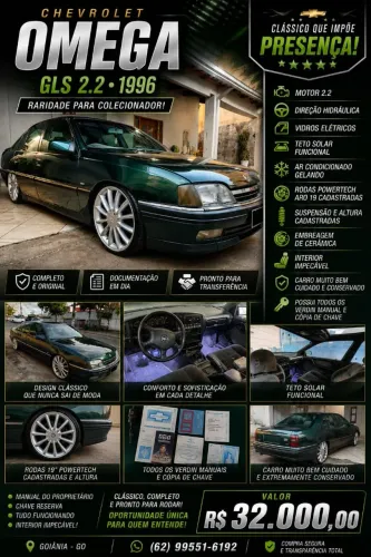 Chevrolet Omega GLS 2.2 / 2.0 (álcool) 1996