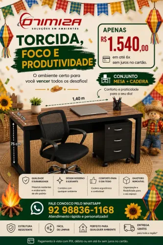 Conjunto Mesa+cadeira-entrega grátis (Manaus)