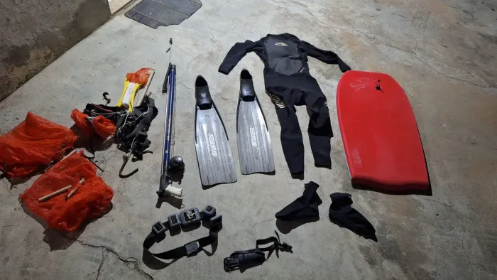 Material de mwrgulho pesca sub caça sub