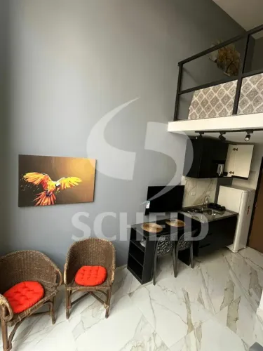 Apartamento duplex para locação, mobiliado, 35m², 1 quarto na Vila Santa Catarina.