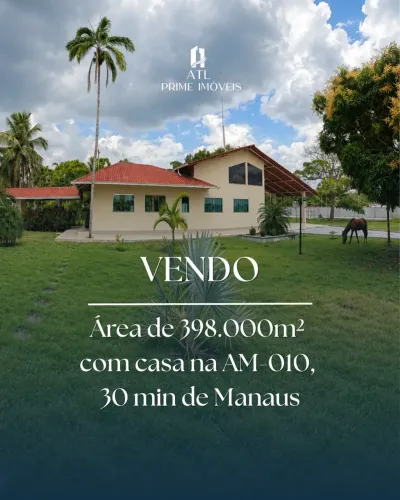 VENDO | 398.000m² a apenas 30 minutos de Manaus.