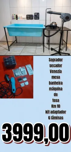 Equipamentos pra banho e tosa completo