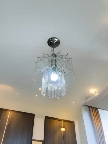 Lustres De Vidro Para Sala/quarto Base Cromada - Promoção