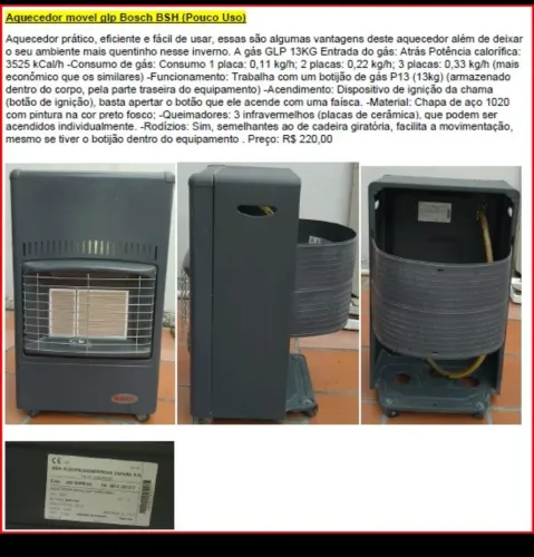 Aquecedor a gás 