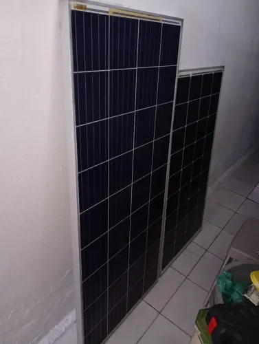 Painel solar 150w duas placas e controlador de carga mppt off grid 20A com visor